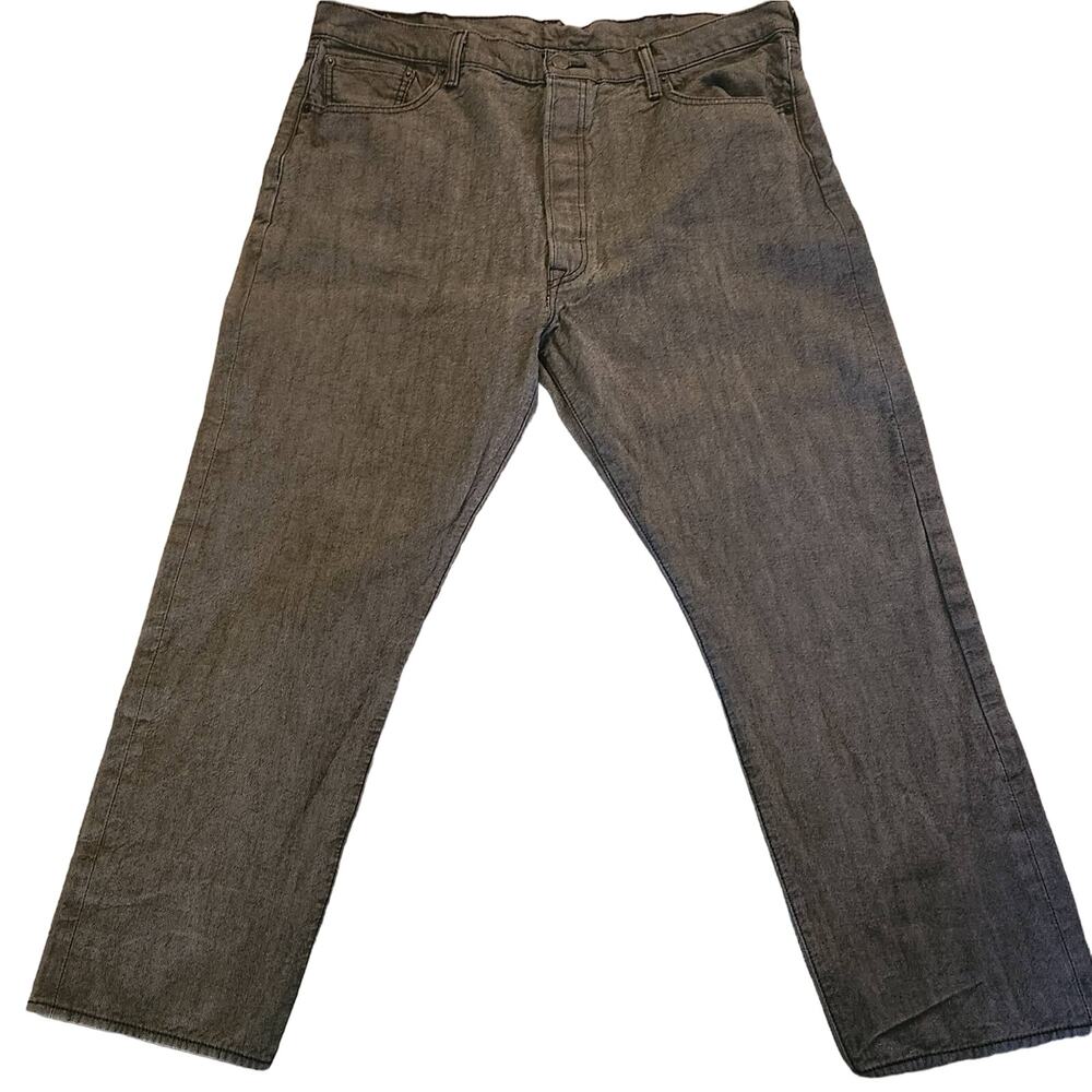 Levi 501 Men Original-Fit Button-Fly Blackish-Gray Denim Jeans Size 42X32